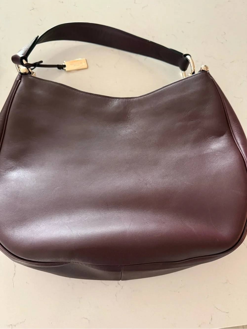 Coach Nomad Hobo Oxblood Glovetanned Leather Shoulder Bag Handbag